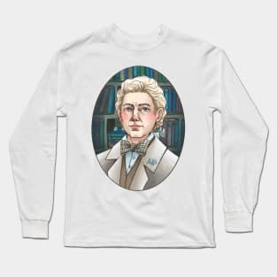 Aziraphale in Watercolor Long Sleeve T-Shirt